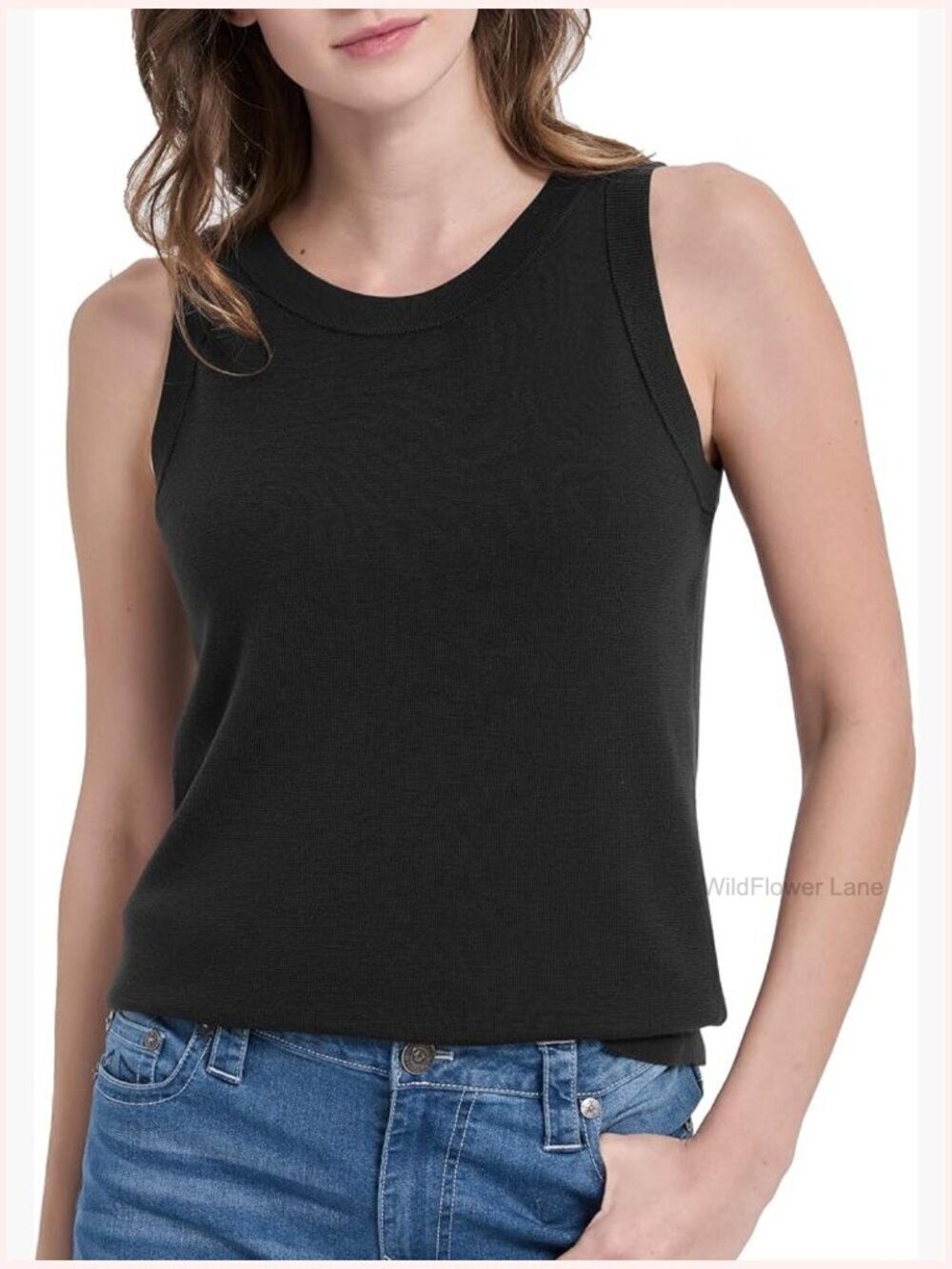100% Merino Wool Sleeveless Sweater Vest Crewneck Tank Top Lightweight Casual